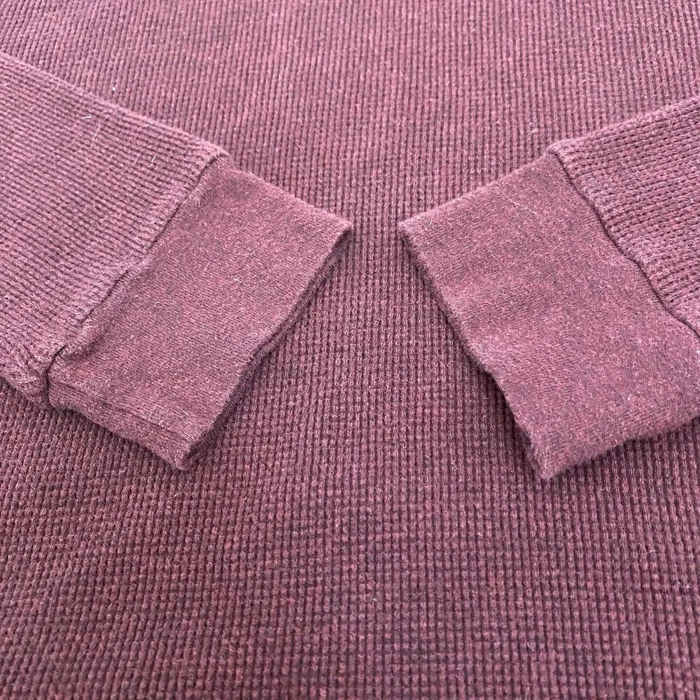 Polo Ralph Lauren Sweater Mens 2XL Burgundy Waffle Knit Crewneck Pullover Pony
